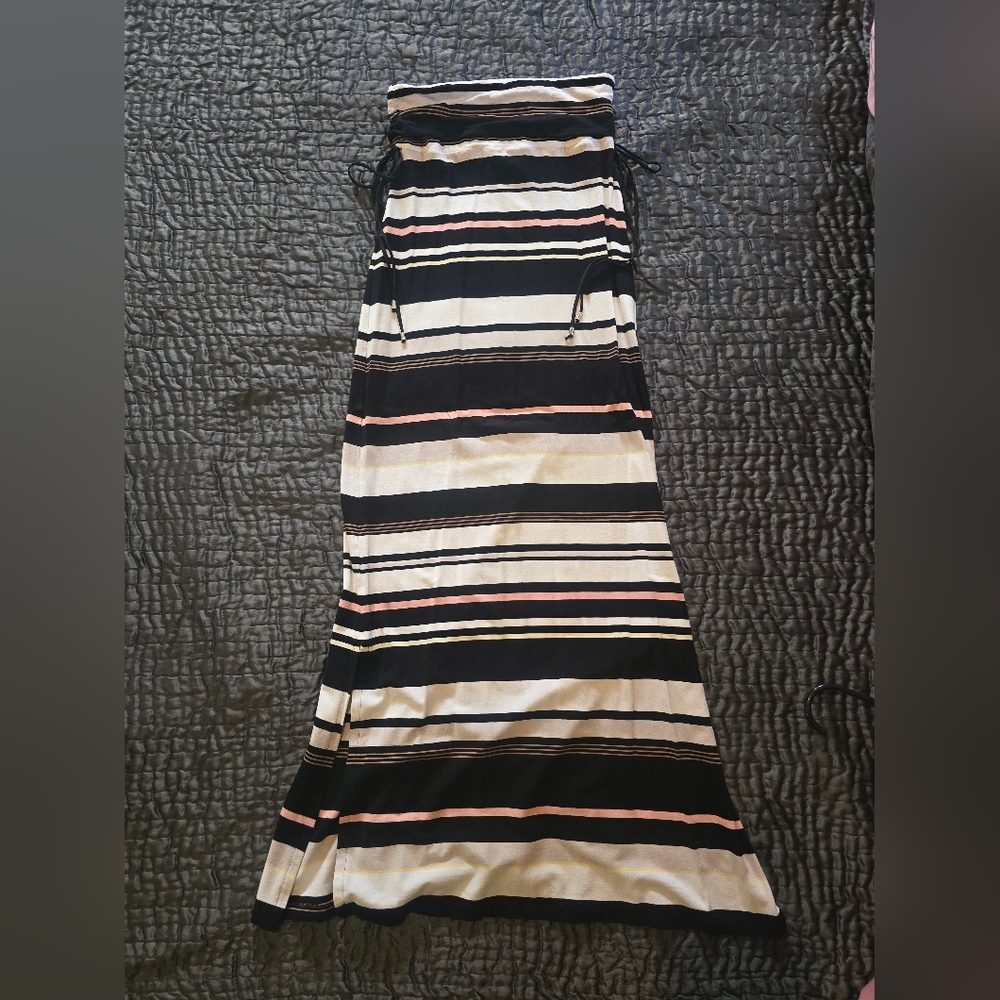 White House Black Market Striped Maxi Skirt